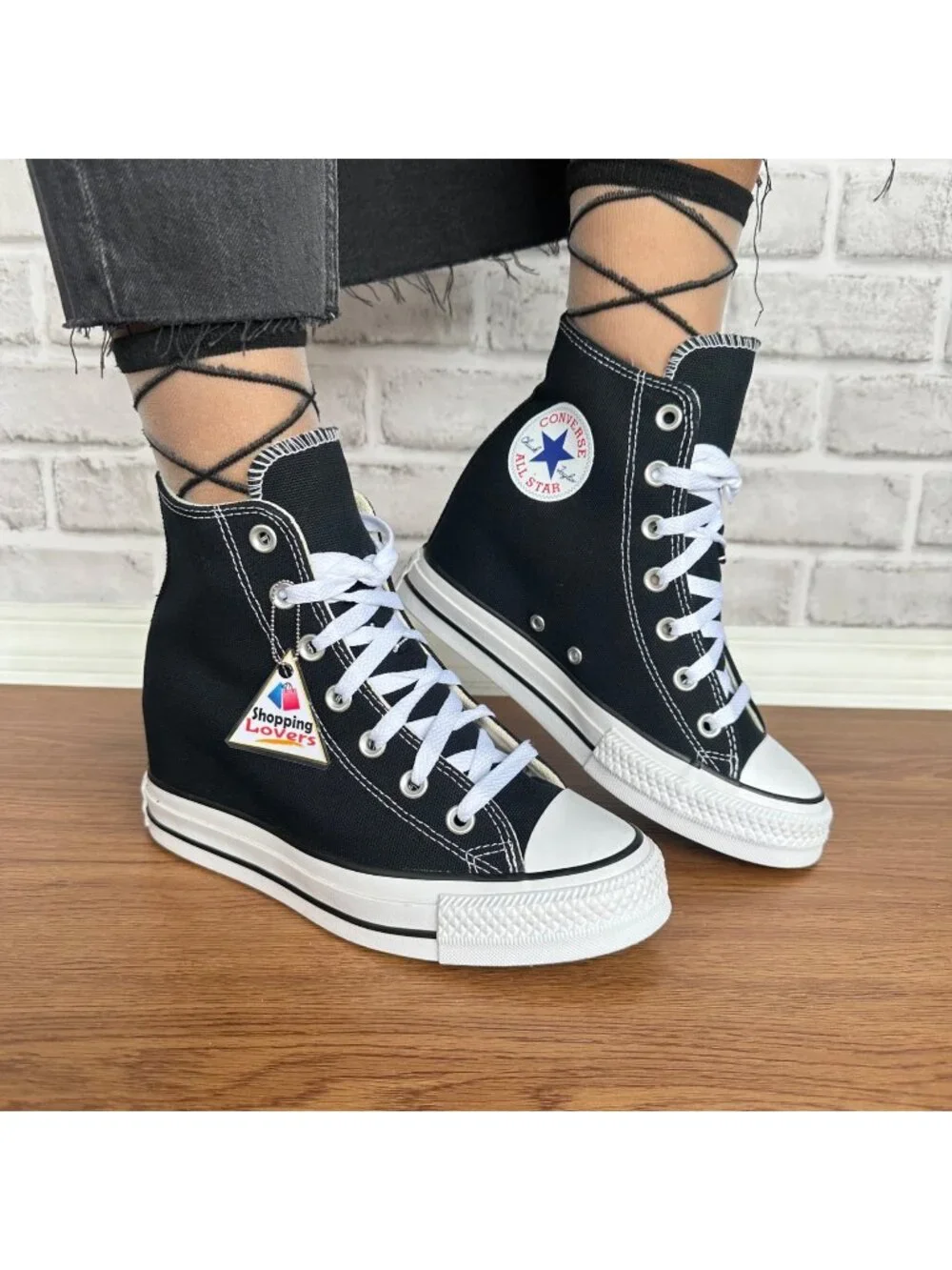 ⭐Converse Chuck Taylor Wedge Platform Sz 9.5 Womens Shoes Sneakers Black A11909C
